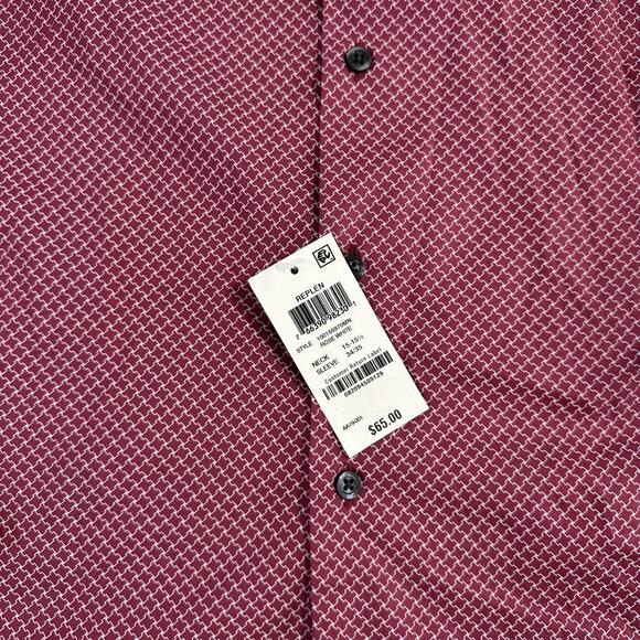 Alfani Men's Slim Fit Puzzle Print Button Down Dress Shirt Size M $65 - Picture 7 of 8